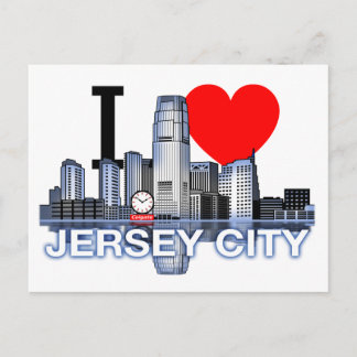 I Liebe Jersey City Skyline Postcard Postkarte