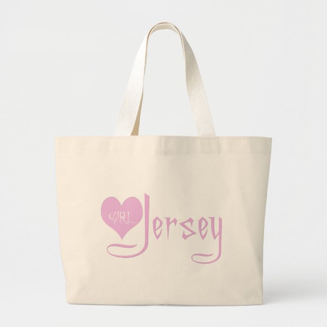 I Liebe-Jersey-Mädchen Jumbo Stoffbeutel (Vorne)