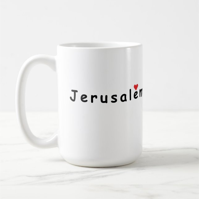 I Liebe Jerusalem Israel Kaffeetasse (Links)