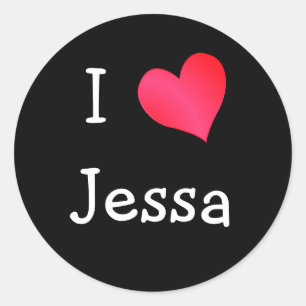 I Liebe Jessa Runder Aufkleber