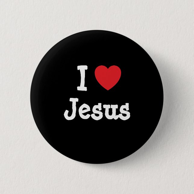 I Liebe Jesu Herzbrauch personalisiert Button (Vorderseite)