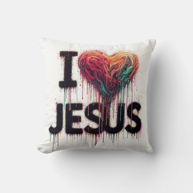 I Liebe Jesus #2 Kissen (Vorderseite)
