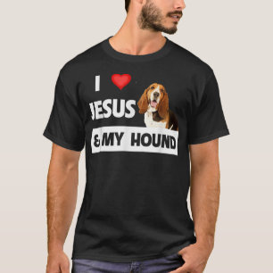I Liebe Jesus and My Basset Hound Hund Mama Vater  T-Shirt