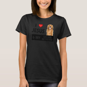 I Liebe Jesus and my Golden Retriever Dog Mama Vat T-Shirt