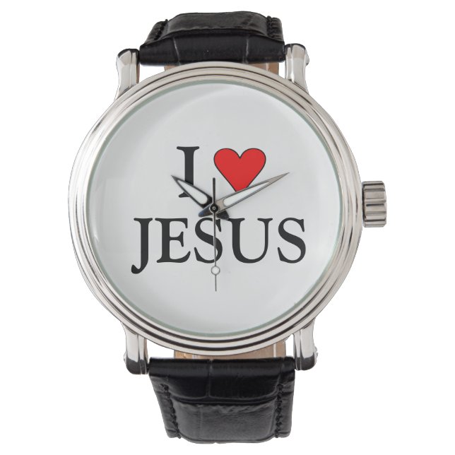 I Liebe Jesus Armbanduhr (Vorderseite)
