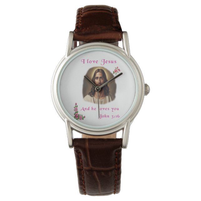 I Liebe Jesus Armbanduhr (Vorderseite)