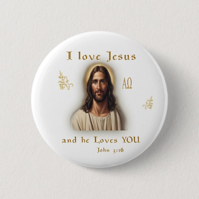I Liebe Jesus Button (Vorderseite)