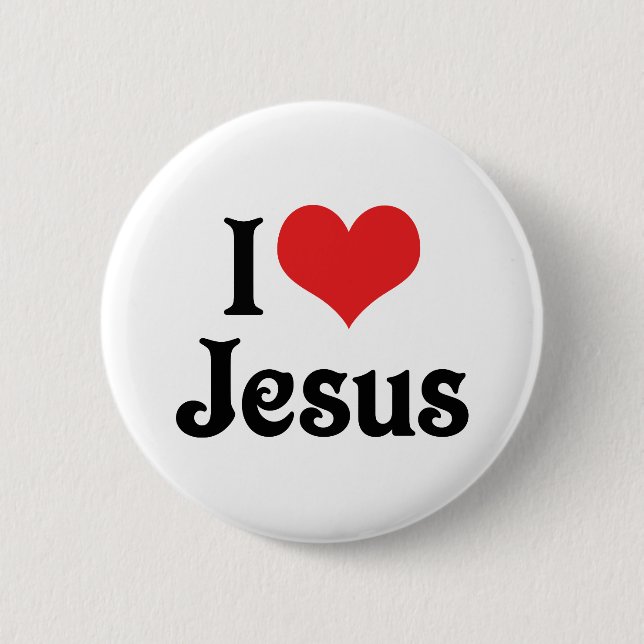 I Liebe Jesus Button (Vorderseite)