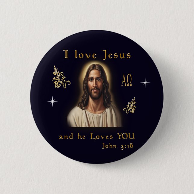 I Liebe Jesus Button (Vorderseite)