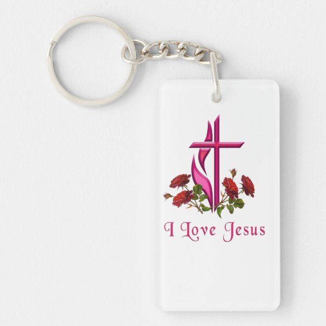 I Liebe Jesus Christlich Schlüsselanhänger (Vorderseite)