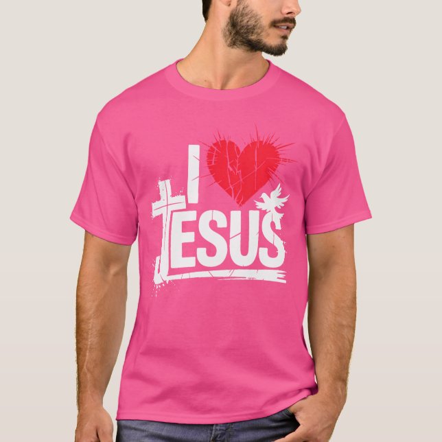 I Liebe Jesus Christlich T-Shirt (Vorderseite)
