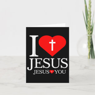 I Liebe Jesus Christlichen Kreuz Gottes Glaubensbi Karte