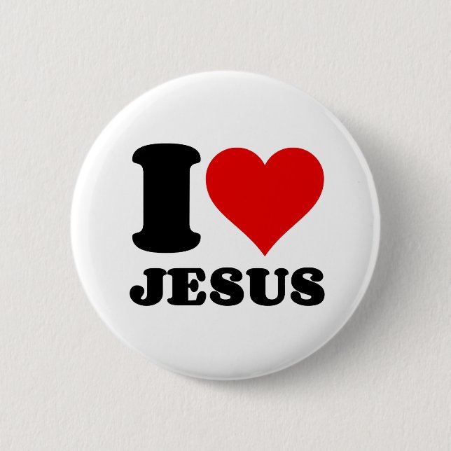 i Liebe Jesus christlicher Zitat Button (Vorderseite)