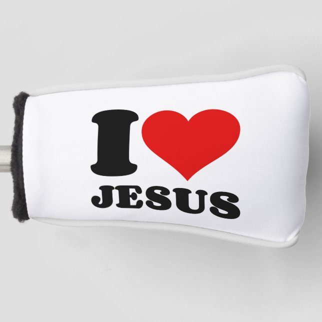 i Liebe Jesus christlicher Zitat Golf Headcover (Vorderseite)