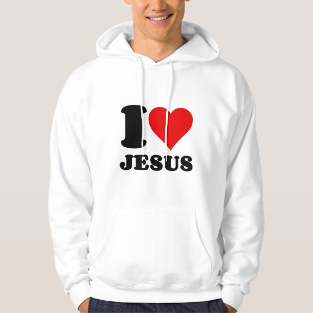 i Liebe Jesus christlicher Zitat Hoodie (Vorderseite)