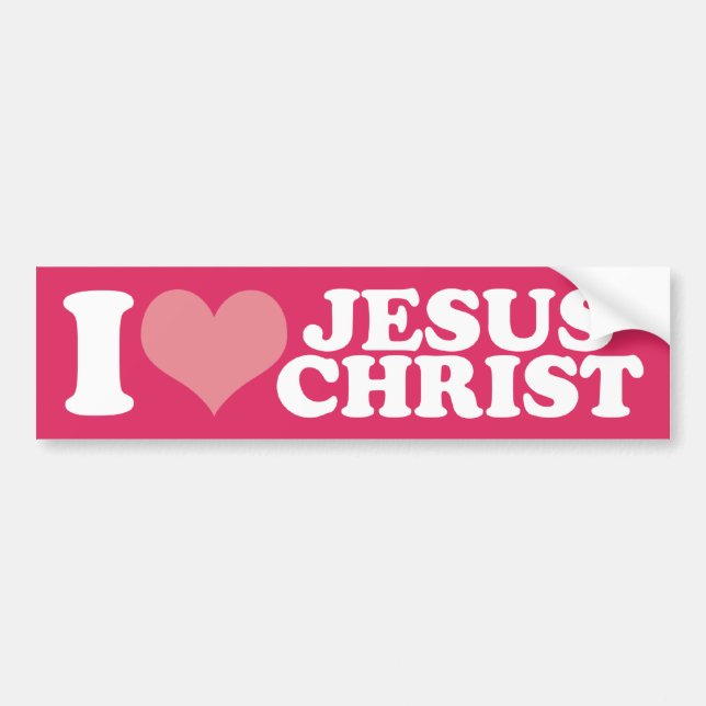 I Liebe Jesus Christus Autoaufkleber (Vorne)