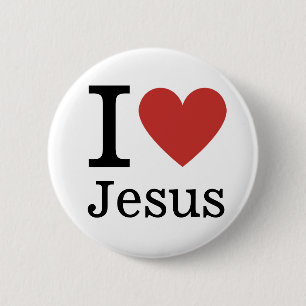 I ❤️ Liebe Jesus CUSTOMIZABLE Button Button