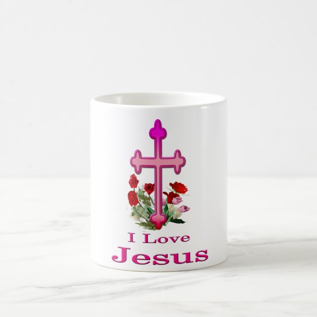 I Liebe Jesus Design 2 Kaffeetasse (Mittel)