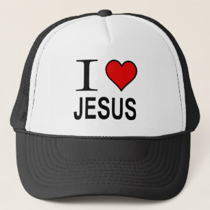 I Liebe-Jesus-Fernlastfahrer-Hut Truckerkappe