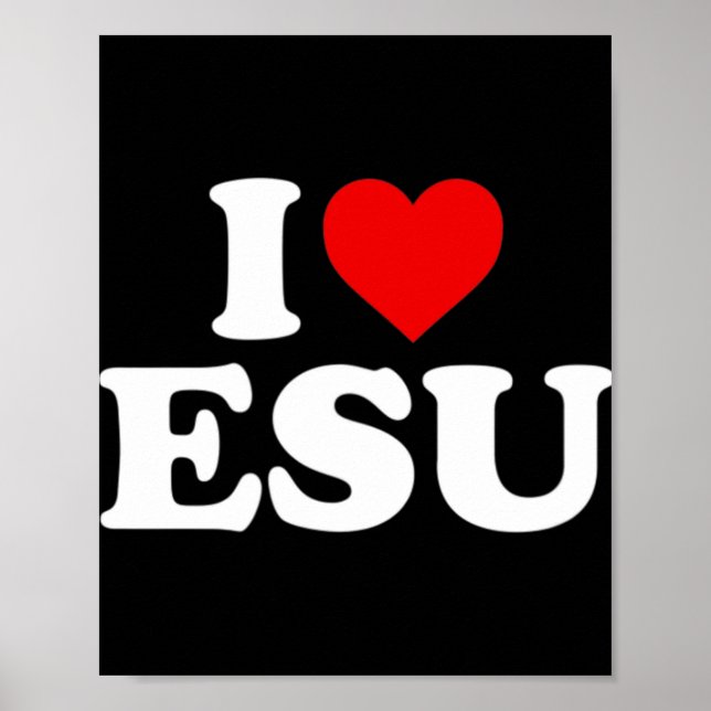 I Liebe Jesus - Herz T-ShirtFeatures ein rotes Her Poster (Vorne)