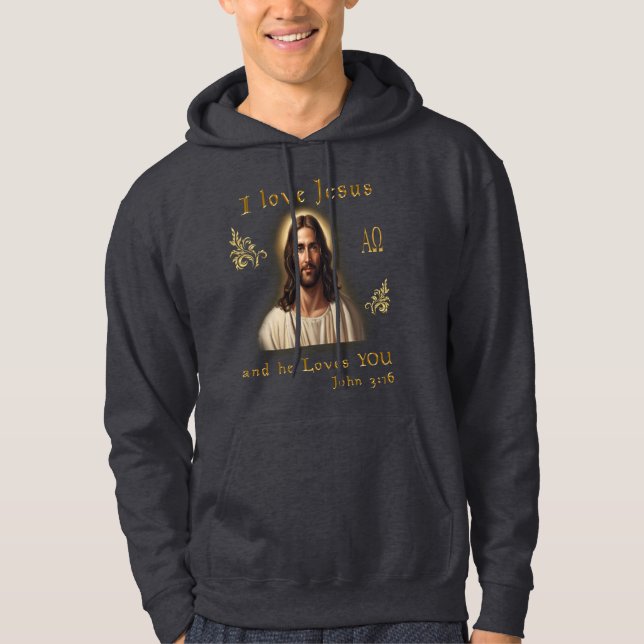 I Liebe Jesus Hoodie (Vorderseite)