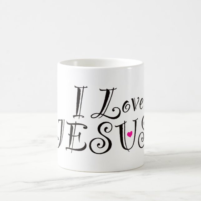 I Liebe Jesus Inspiration Zitat Kaffeetasse (Mittel)
