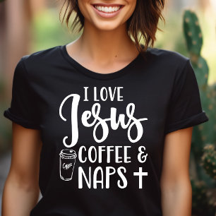 I Liebe Jesus Kaffee und Nickerchen Tri-Blend Shirt