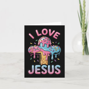 I Liebe Jesus Kinder Christlichen Eiskrem Tropfen Karte