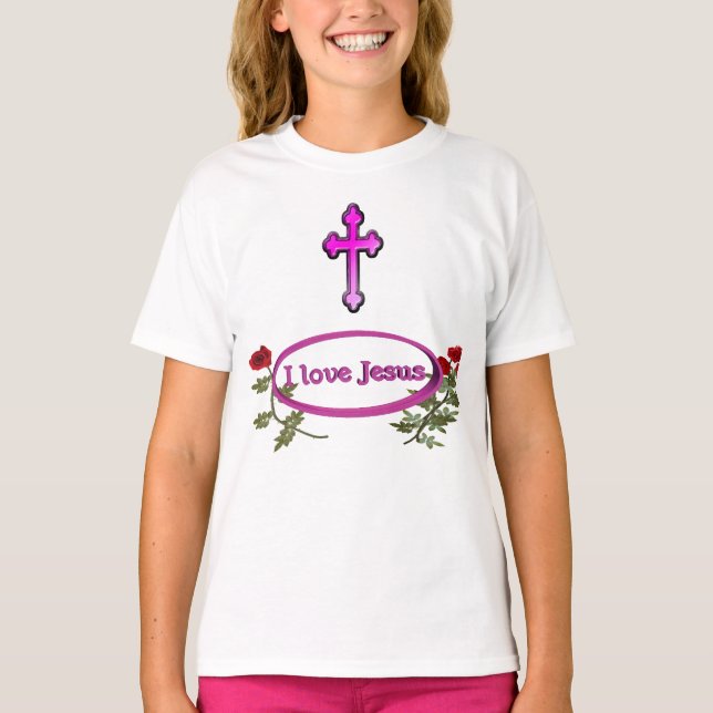 I Liebe Jesus Kleidung T-Shirt (Vorderseite)