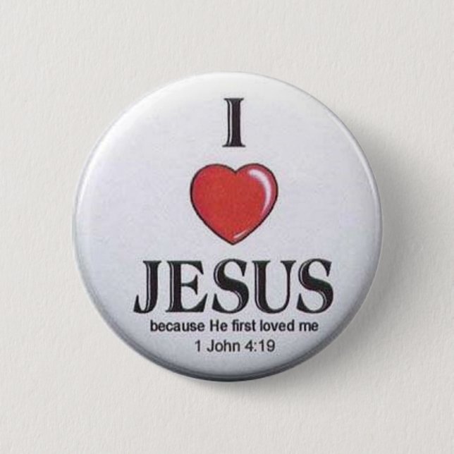I Liebe-Jesus-Knöpfe Button (Vorderseite)
