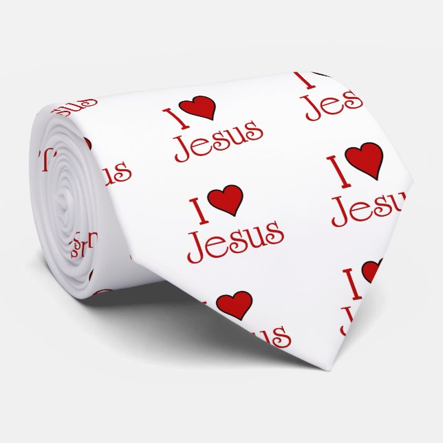I Liebe jesus Krawatte (Gerollt)