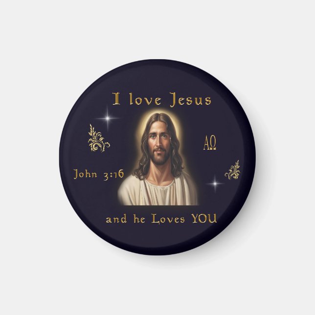 I Liebe Jesus Magnet (Vorne)