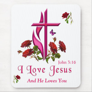 I Liebe Jesus Mousepad