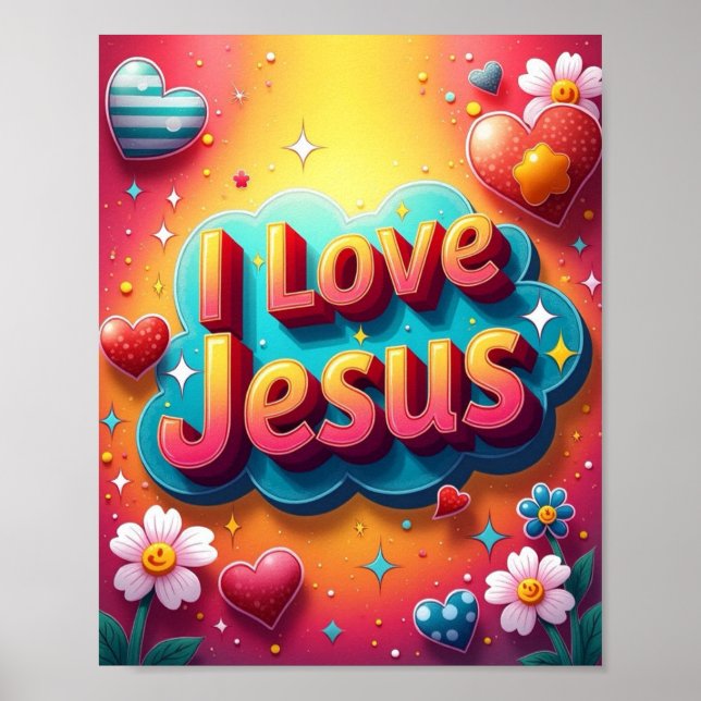 I Liebe Jesus Poster (Vorne)
