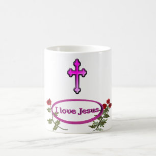 I Liebe Jesus Produkte mit Rose Tasse