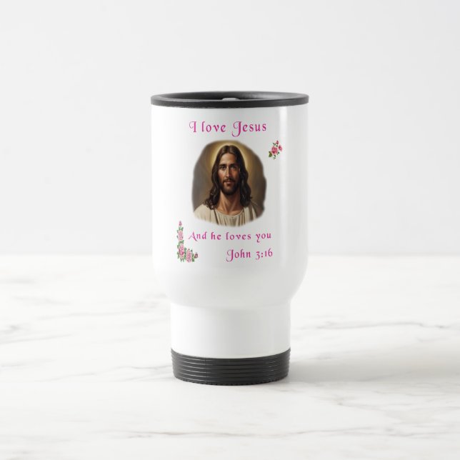 I Liebe Jesus Reisebecher (Mittel)