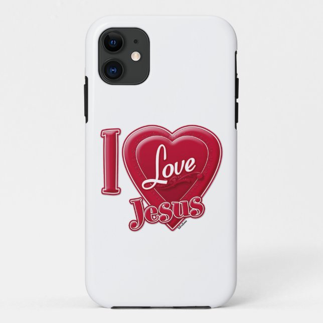 I Liebe Jesus Rotes Herz Case-Mate iPhone Hülle (Rückseite)