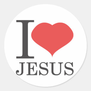 I Liebe JESUS Runder Aufkleber