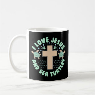 I Liebe Jesus & Sea Turtles Christliches Glaubensk Kaffeetasse