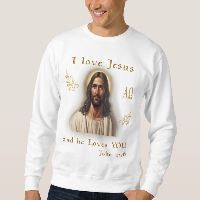 I Liebe Jesus Sweatshirt (Vorderseite)