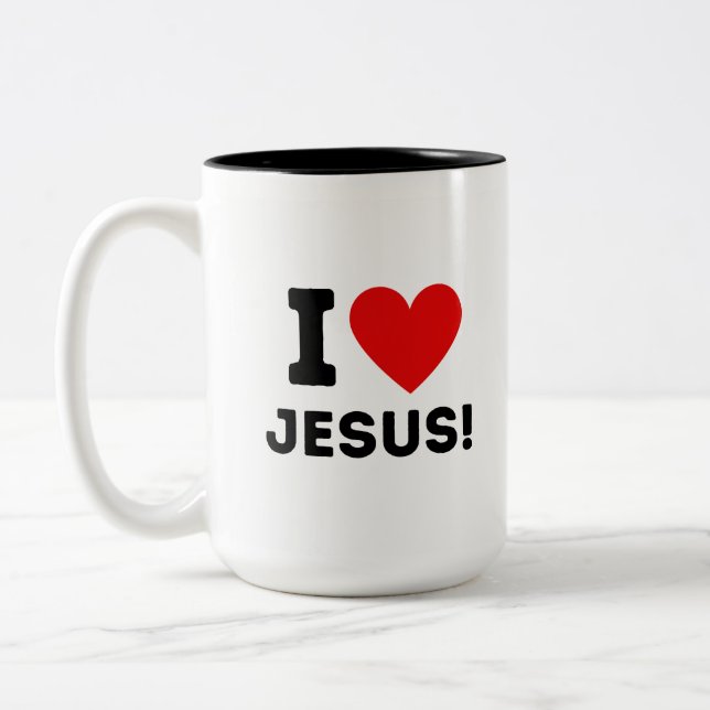 I Liebe Jesus Tasse (Links)