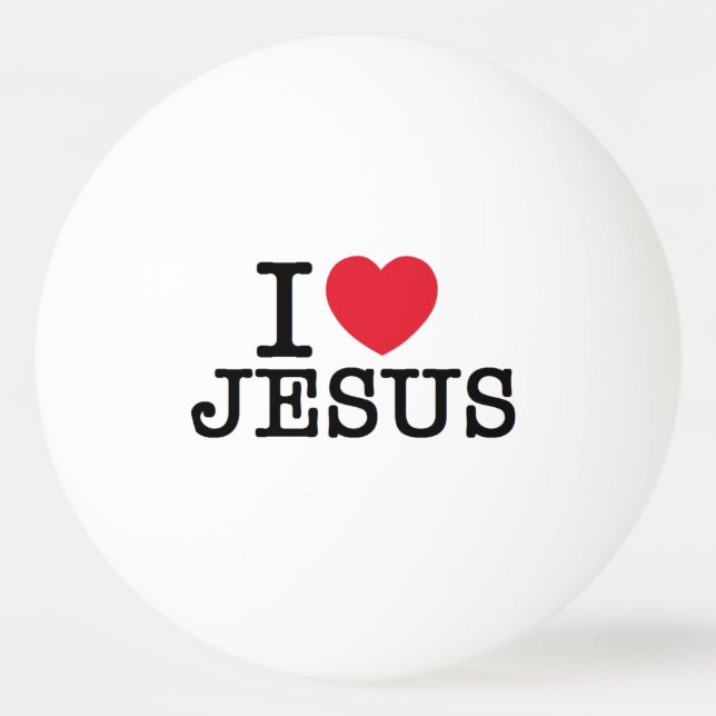 I Liebe Jesus Tischtennisball (Vorderseite)