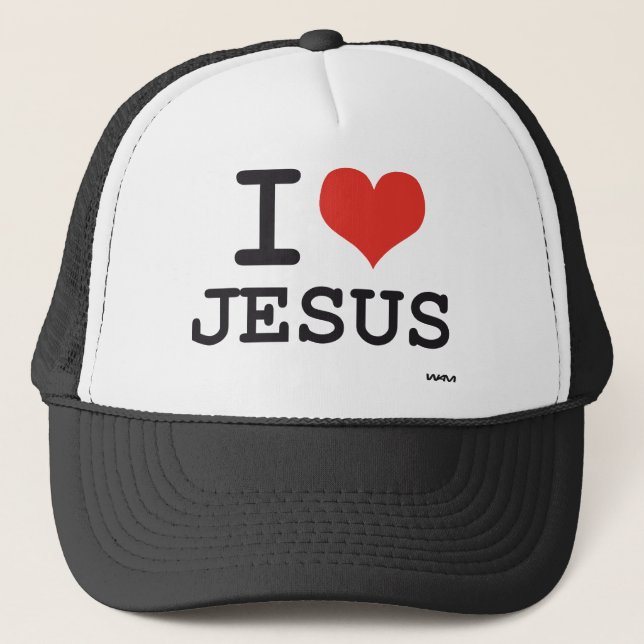 I Liebe Jesus Truckerkappe (Vorderseite)