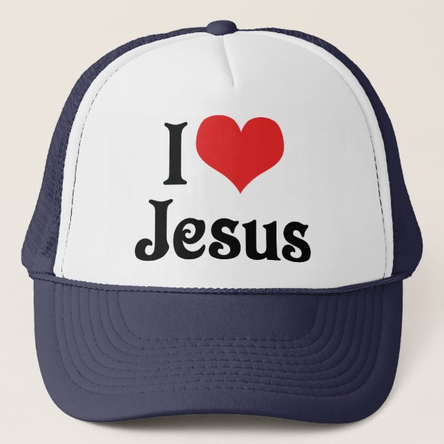 I Liebe Jesus Truckerkappe (Vorderseite)