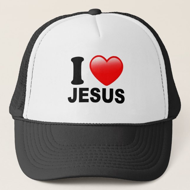 I Liebe Jesus Truckerkappe (Vorderseite)