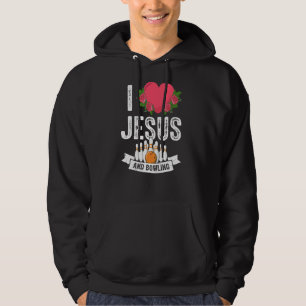 I Liebe Jesus und Bowling Funny Bowler Christlich  Hoodie