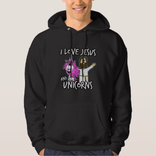 I Liebe Jesus und Einhorn Christlichen Spaß Kirche Hoodie