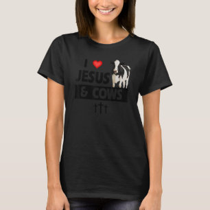 I Liebe Jesus und Kühe Christliche Farm Ani T-Shirt