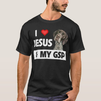 I Liebe Jesus und mein APS Mama Vater Deutscher Ku T-Shirt