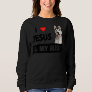 I Liebe Jesus und mein Hund Mama Vater Haustier El Sweatshirt